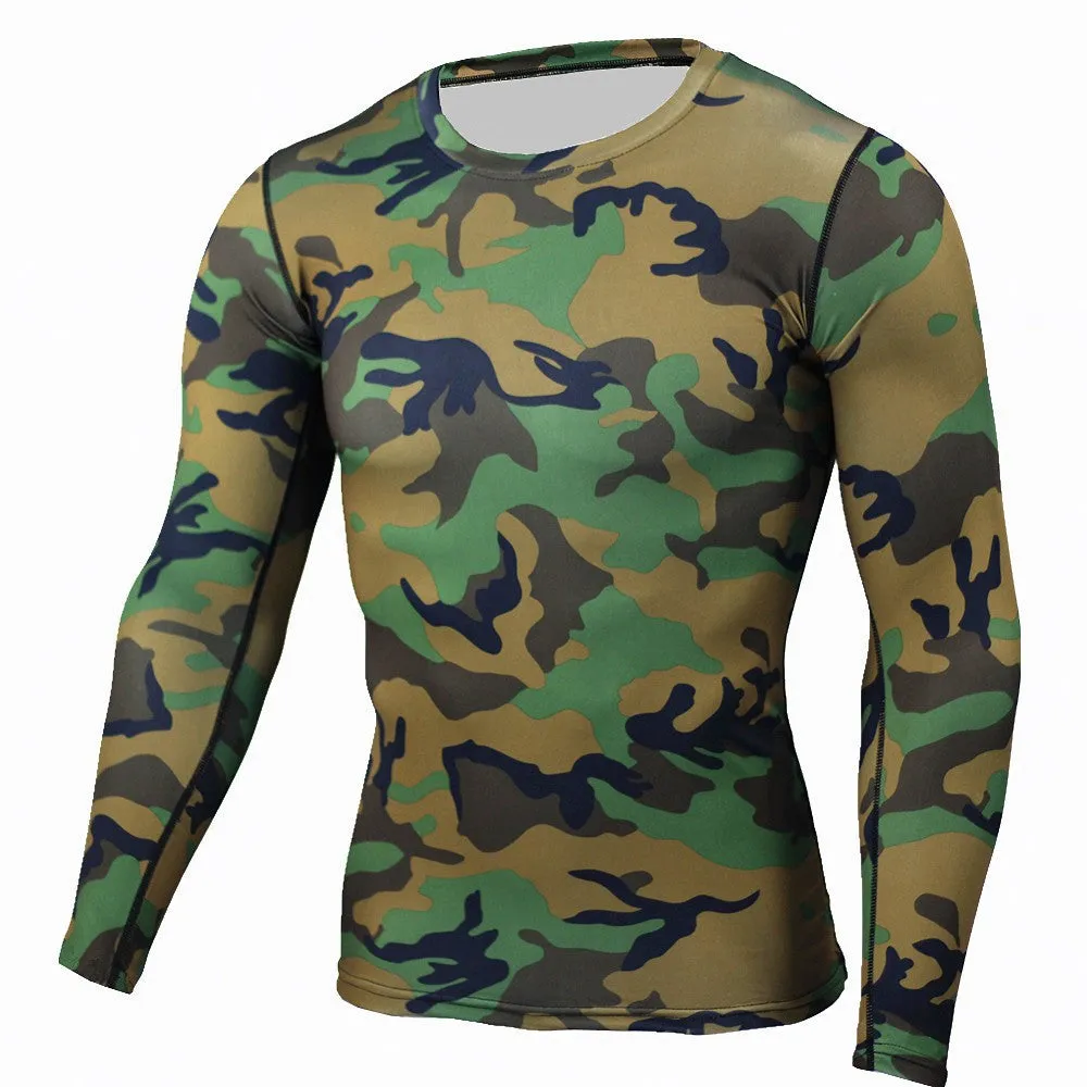 ARMY CAMOUFLAGE Compression Shirt for Men (Long Sleeve)