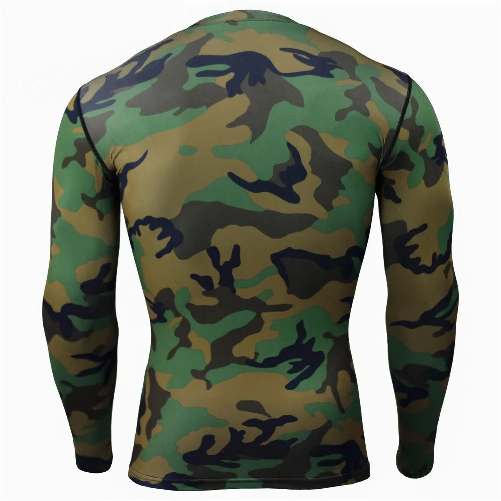 ARMY CAMOUFLAGE Compression Shirt for Men (Long Sleeve)