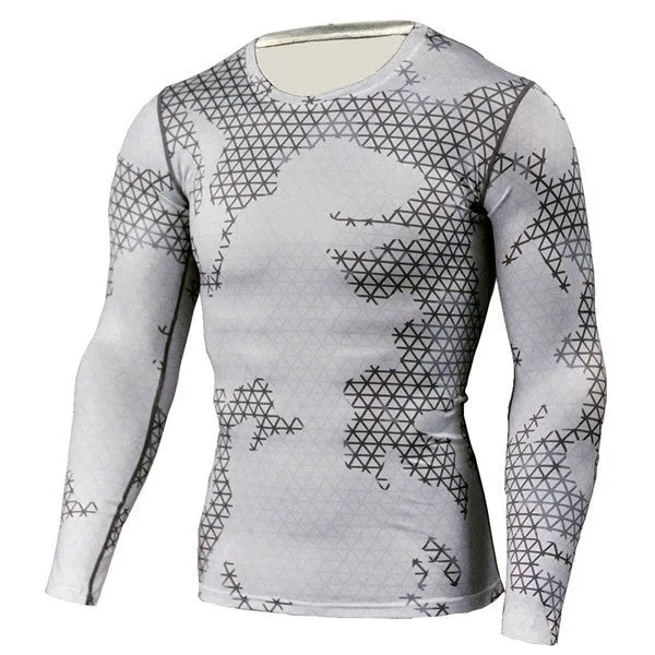 ARMY CAMOUFLAGE Compression Shirt for Men (Long Sleeve)