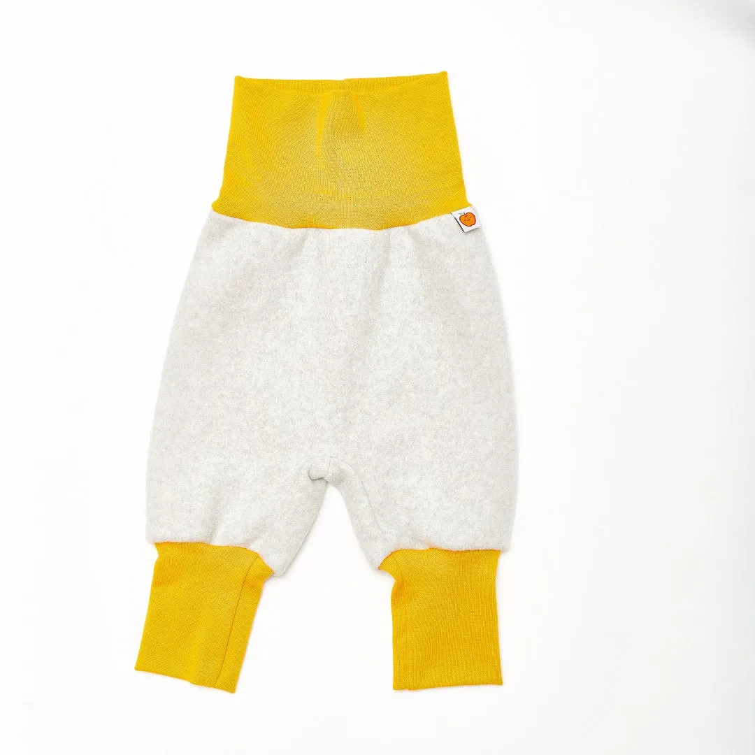 Baby fleece pants "Fleece Grey/Mustard"