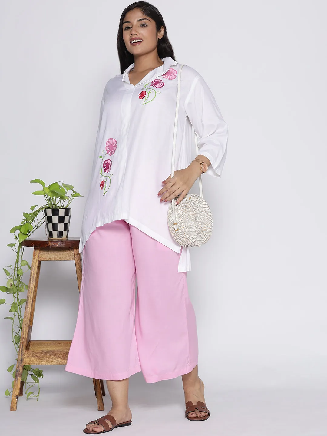 BabyPink Rayon Culottes