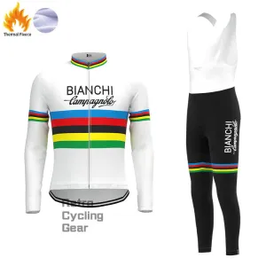 Bianchi Stripe Fleece Retro Cycling Kits