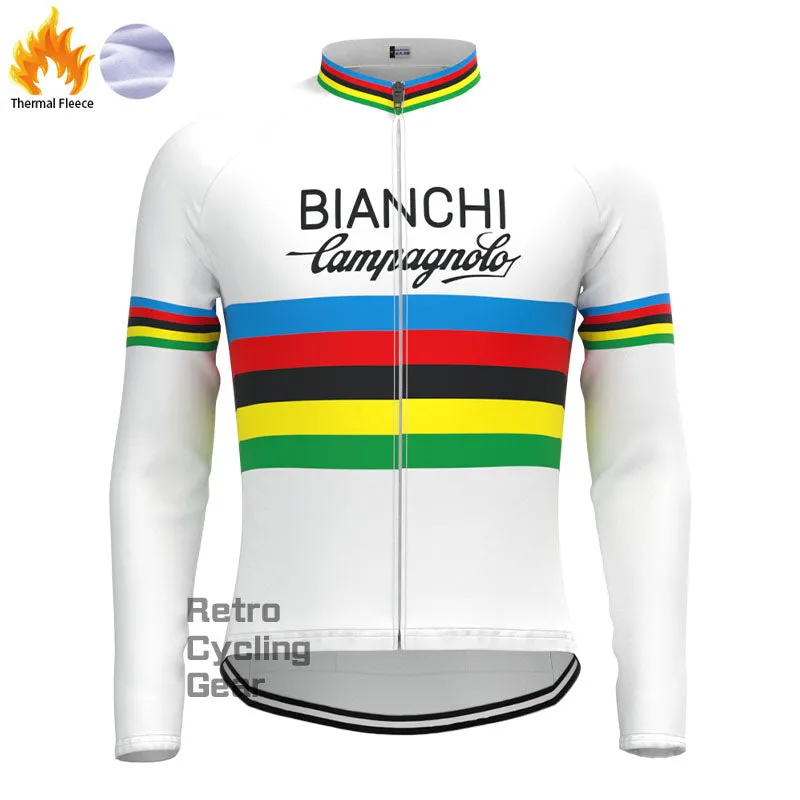 Bianchi Stripe Fleece Retro Cycling Kits