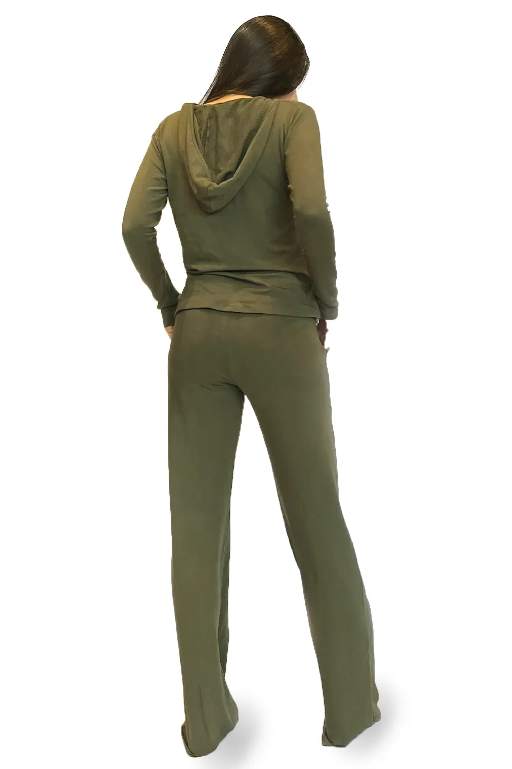 Bora-Bora Comfy Pants, Green, Fleece Comfy Viscose