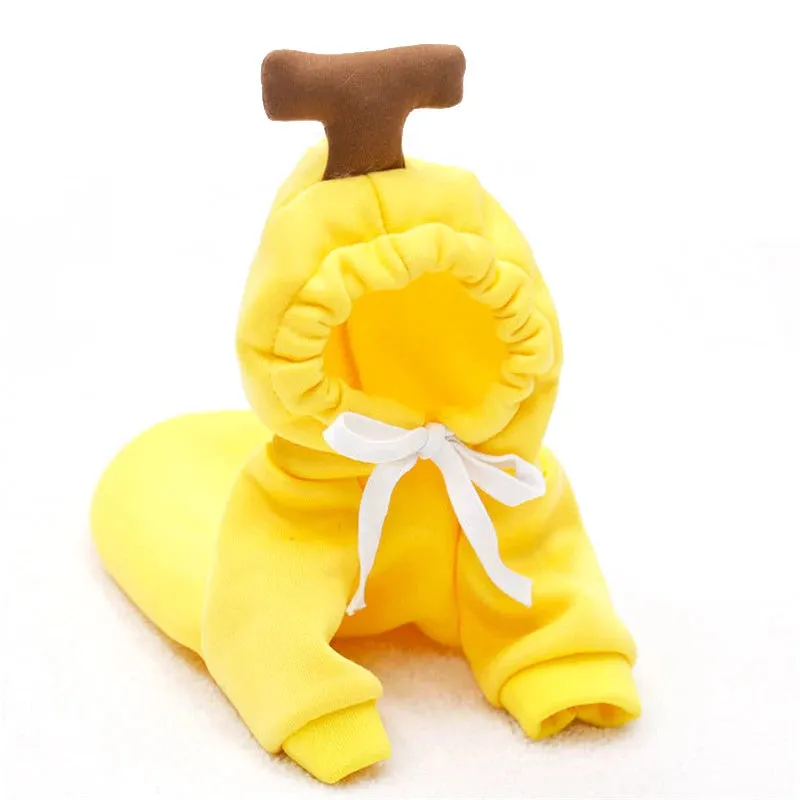 Cute Fruit Dog Hoodie - Warm Fleece Clothes for Small & Medium Pets