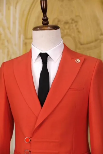 Double Breasted Suit Orange