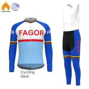 Fagor Blue Fleece Retro Cycling Kits