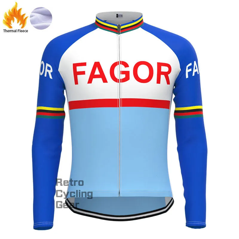 Fagor Blue Fleece Retro Cycling Kits