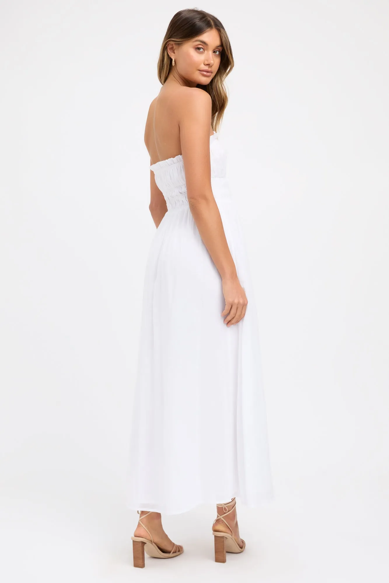 Georgette Strapless Dress