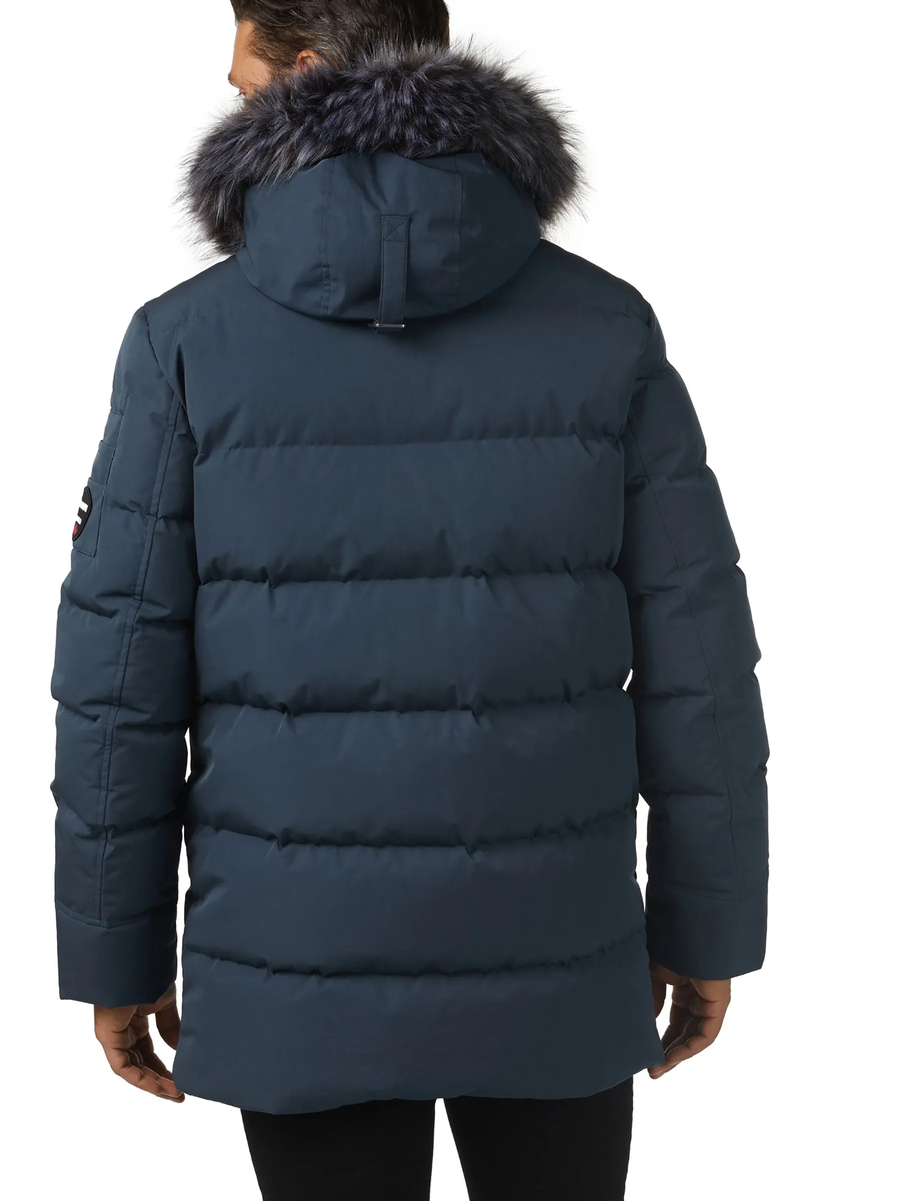 Hamilton Men's Quilted Parka w/Faux Fur Trim