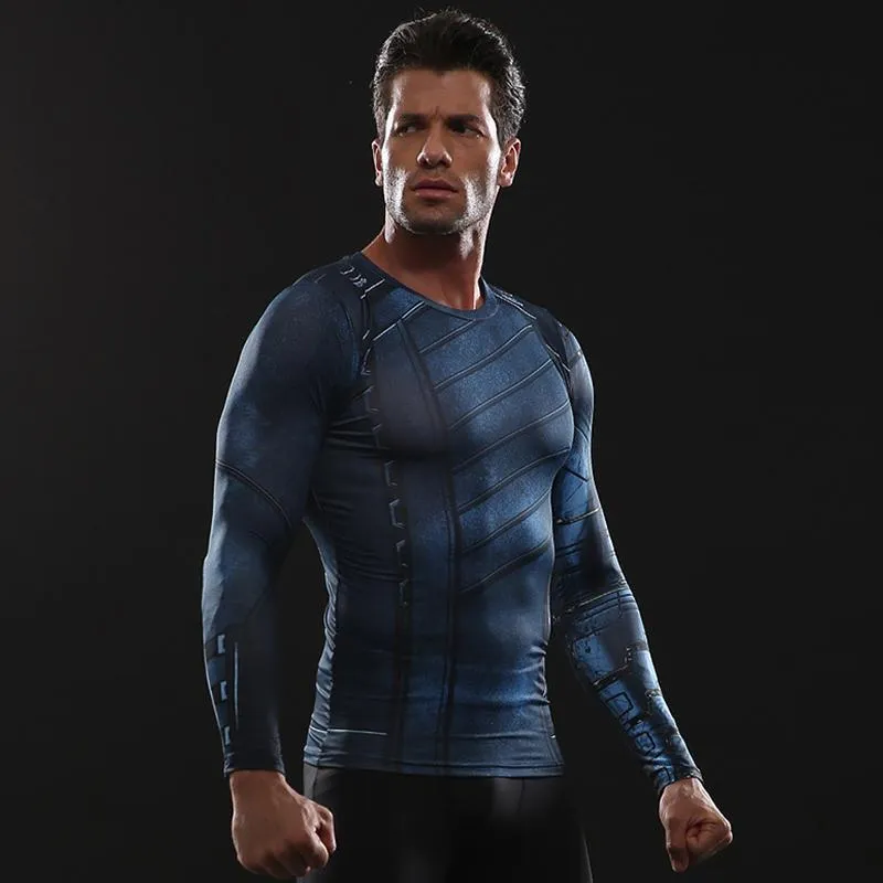 Infinity War WINTER SOLDIER Long Sleeve Compression Shirt for Men