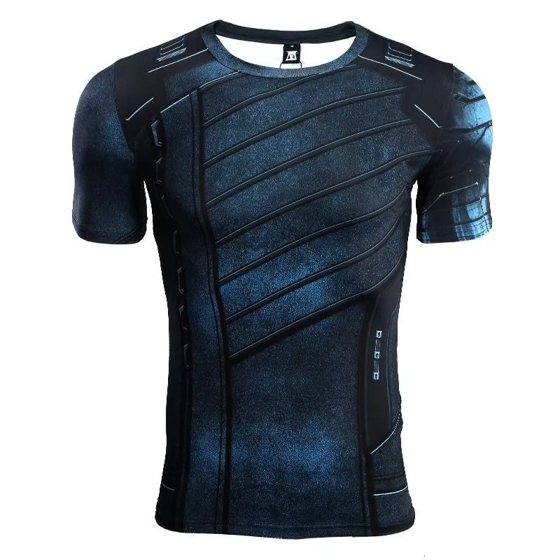 Infinity War WINTER SOLDIER Short Sleeve Compression Shirt for Men