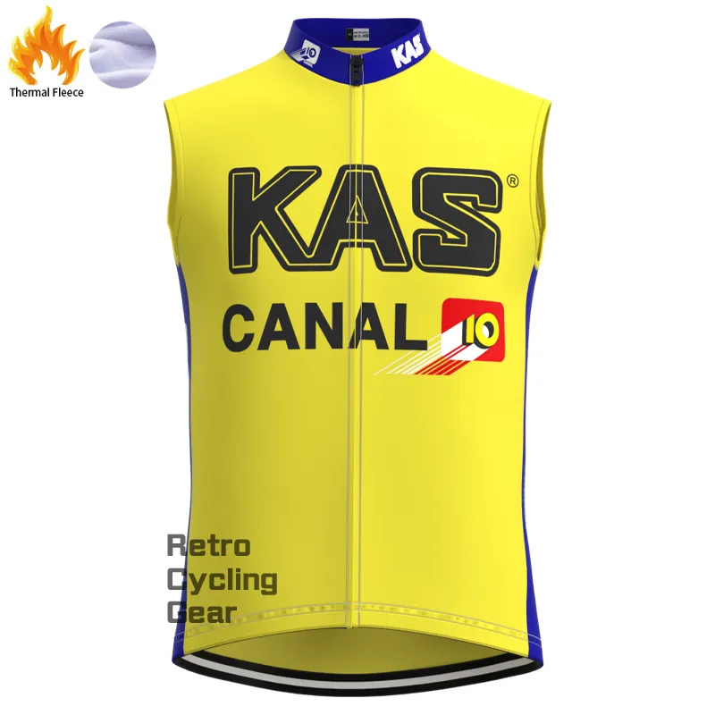 KAS Yellow Fleece Retro Cycling Kits