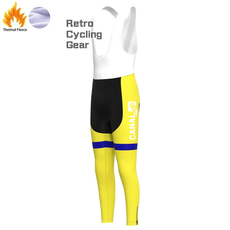 KAS Yellow Fleece Retro Cycling Kits