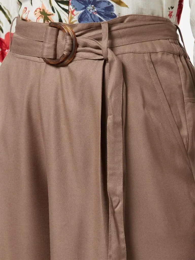 LOV Beige Samuria Culottes With Belt