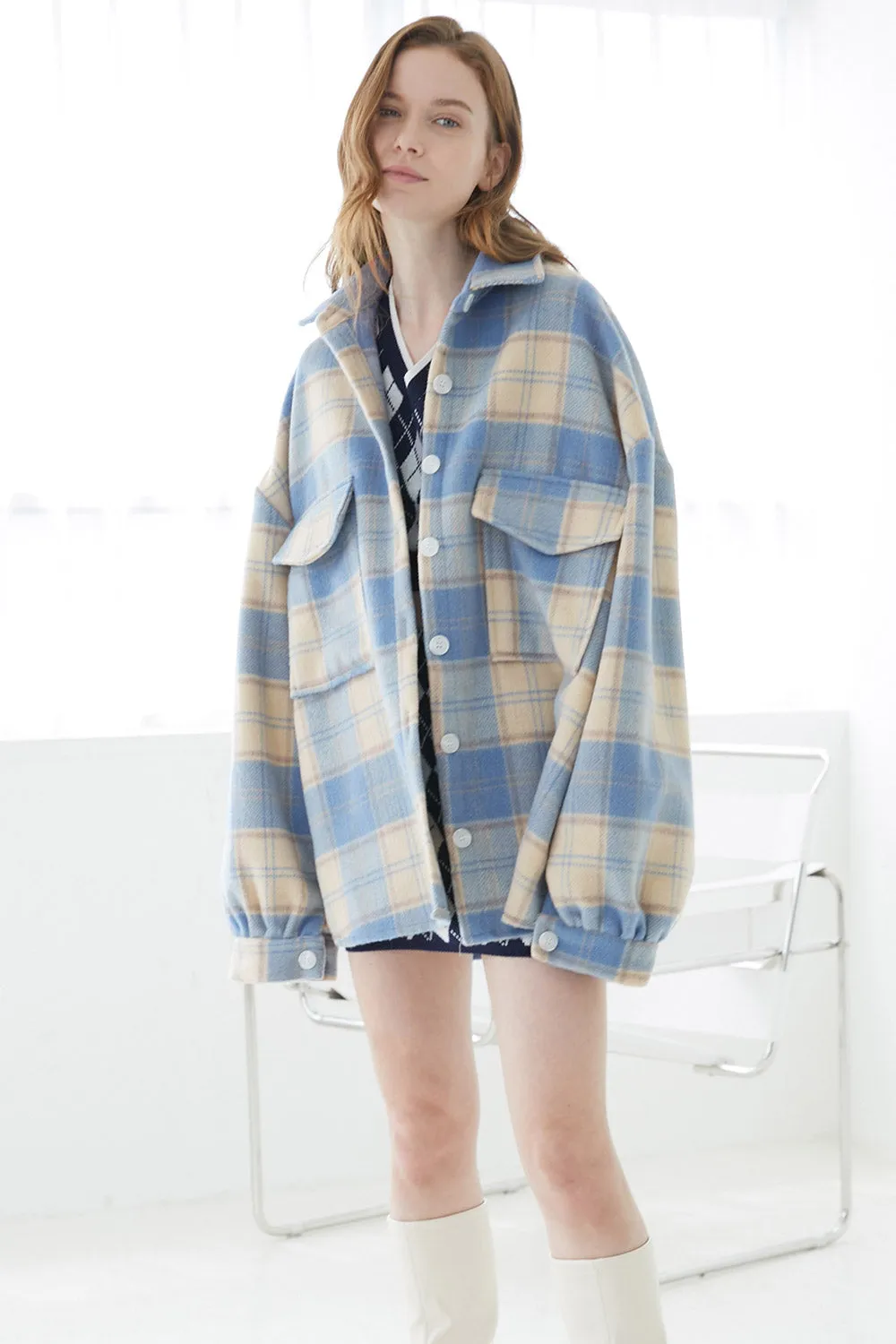 Lydia Oversized Shacket in Plaid