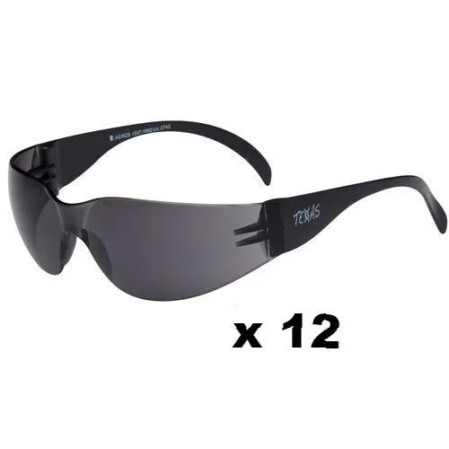 Maxisafe Texas Safety Glasses AS/NZS1337 Anti Scratch Fog Coating Smoke x 12