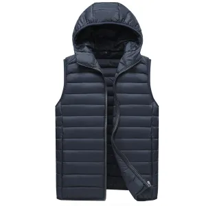 Men's Ultralight Hooded Down Cotton Vest