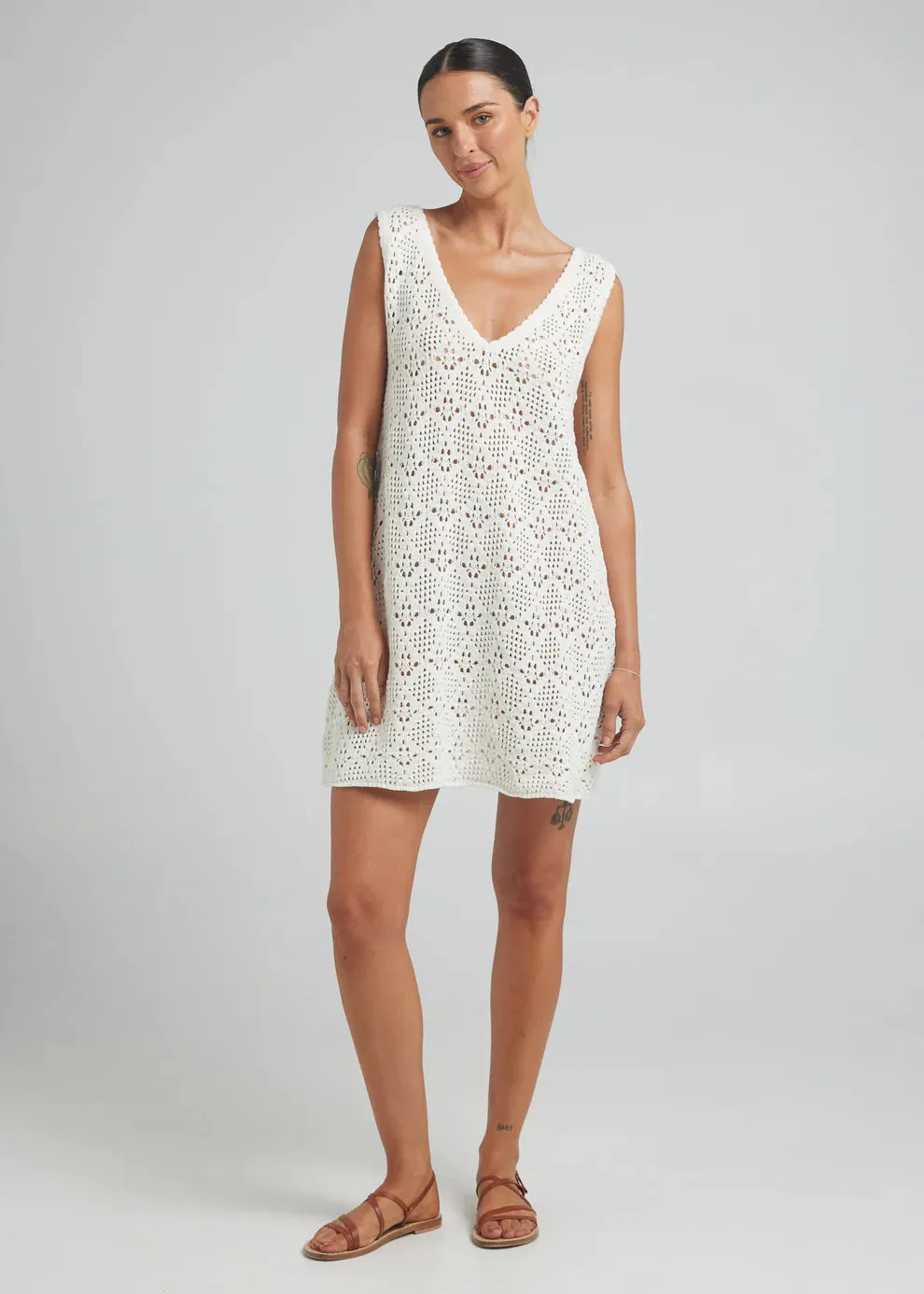 Messina Knit Dress - Vanilla