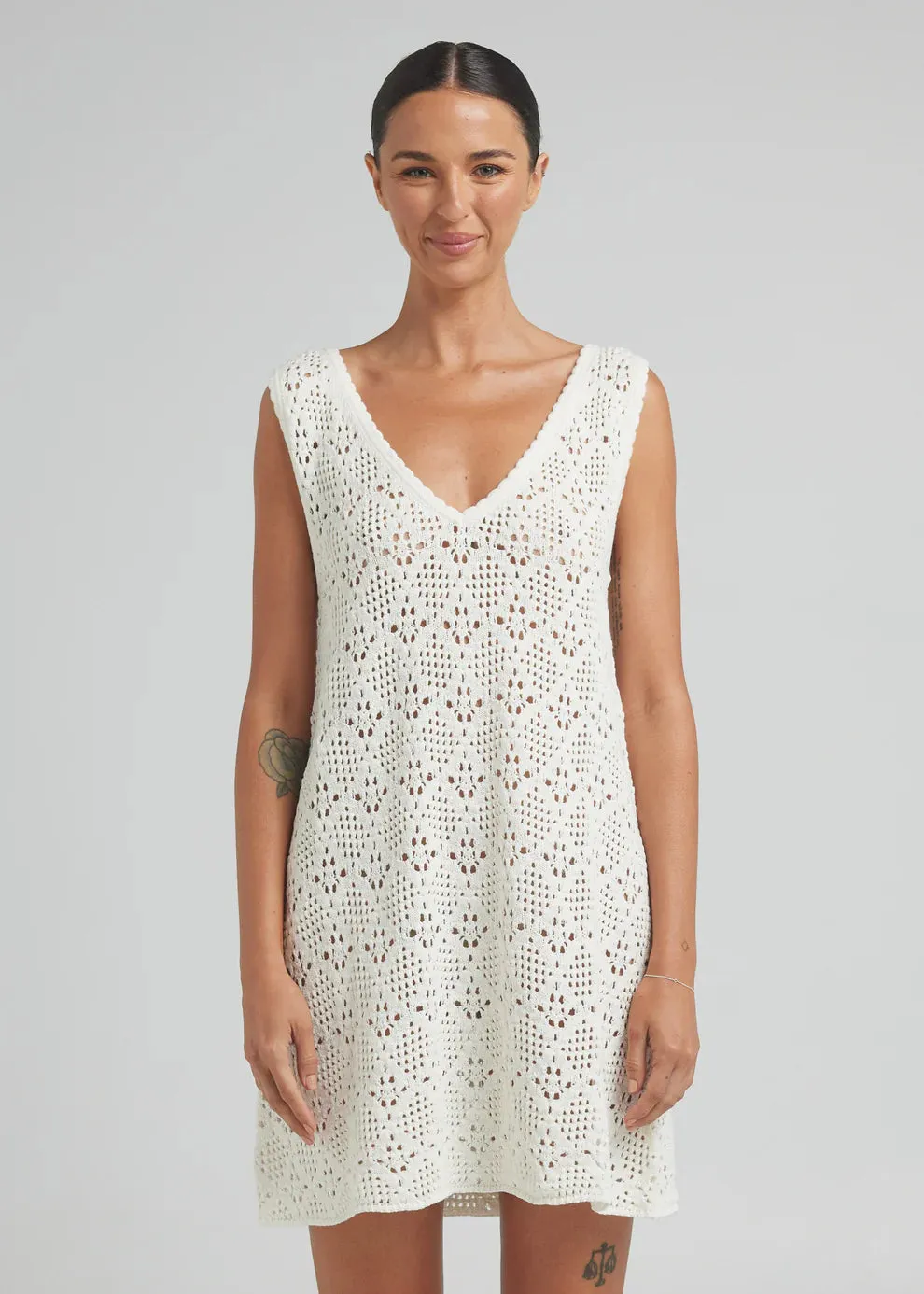 Messina Knit Dress - Vanilla