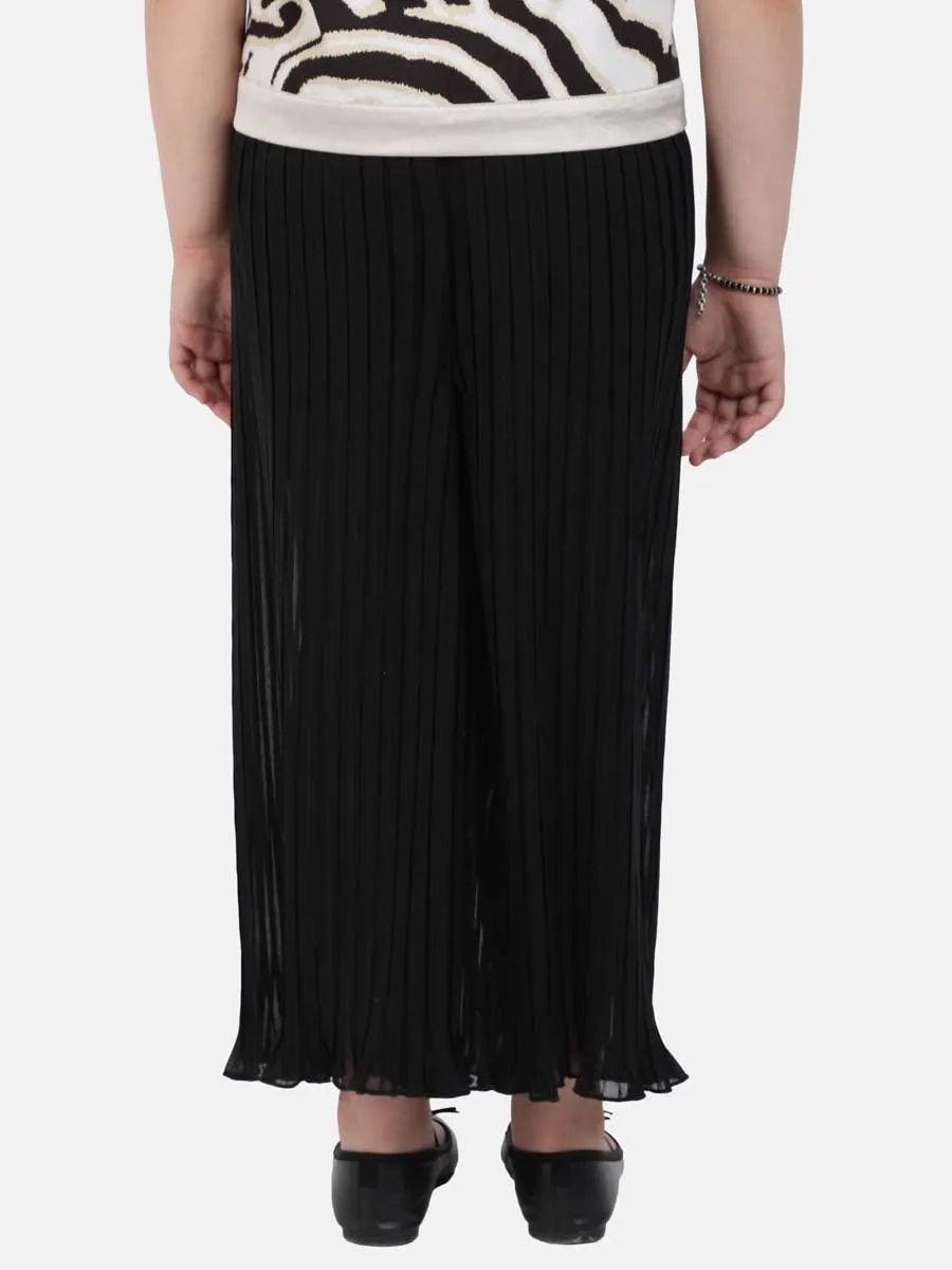 One Friday Black Solid Culotte