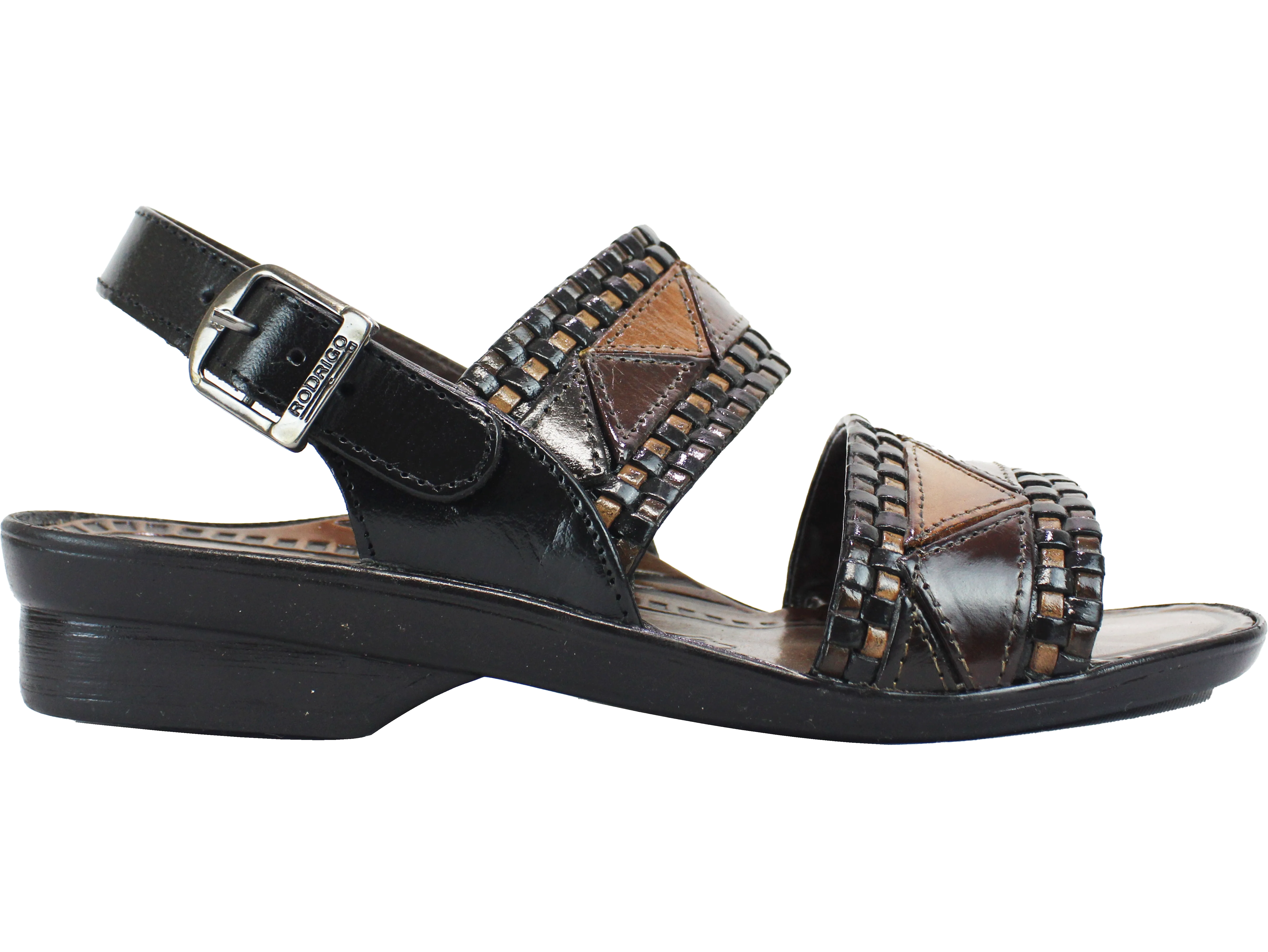 Opela Rodrigo Black Multi Leather Sandal