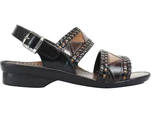 Opela Rodrigo Black Multi Leather Sandal