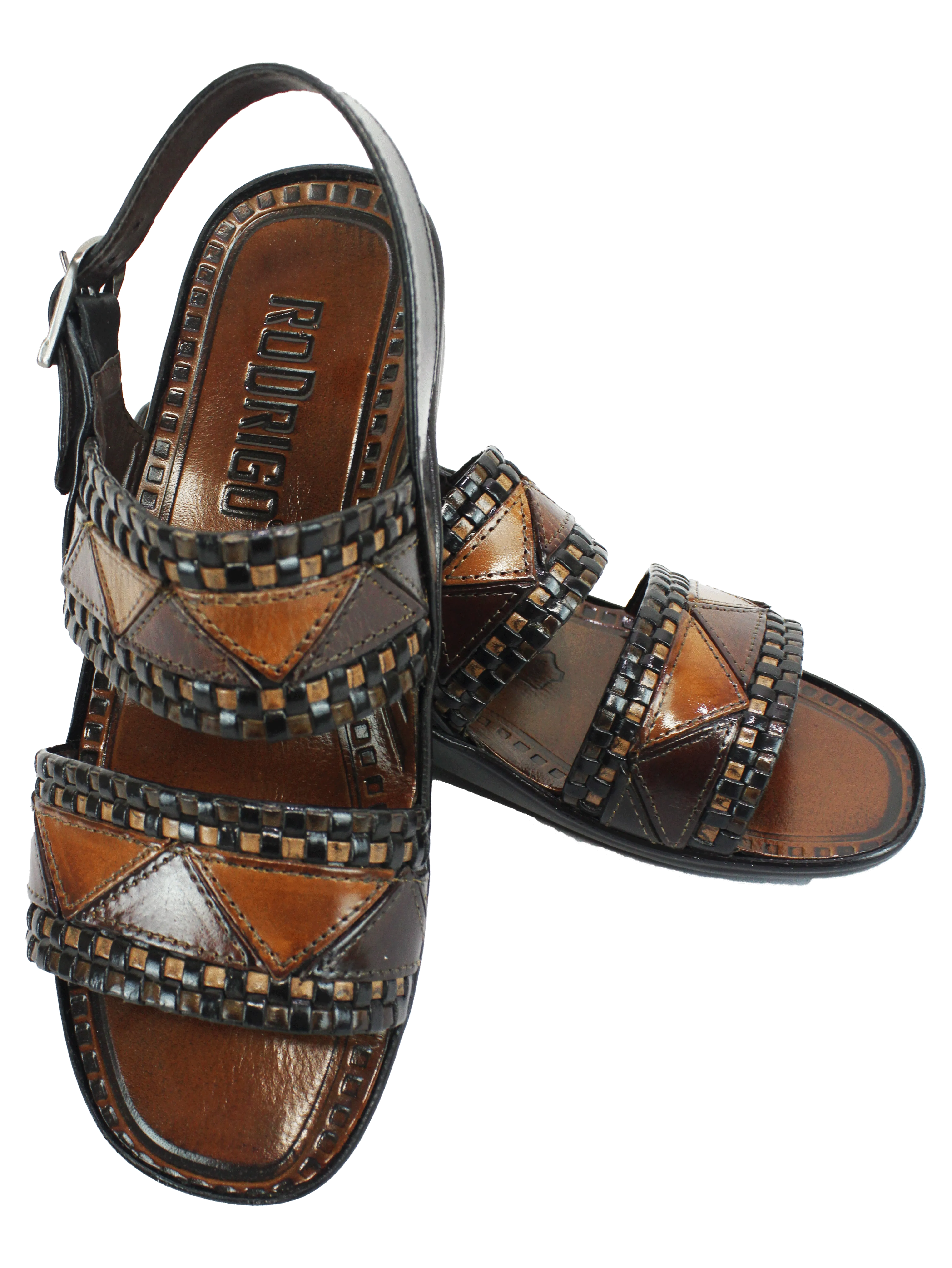 Opela Rodrigo Black Multi Leather Sandal