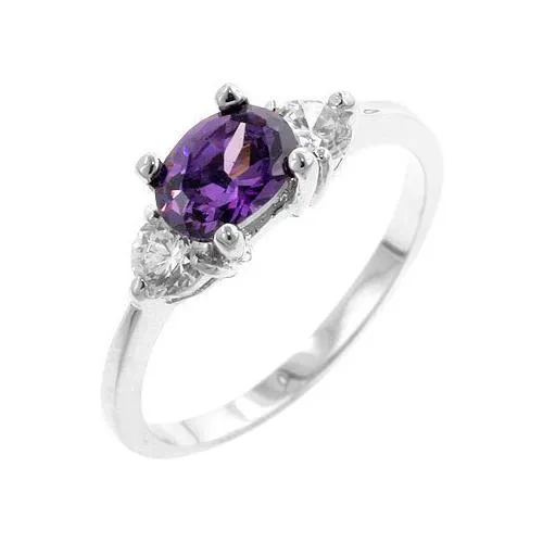 Oval Sonnet Cubic Zirconia Ring