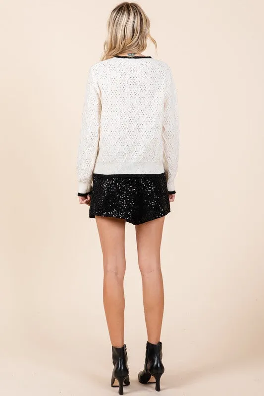 Plus Modern Vintage Style Knit Sweater