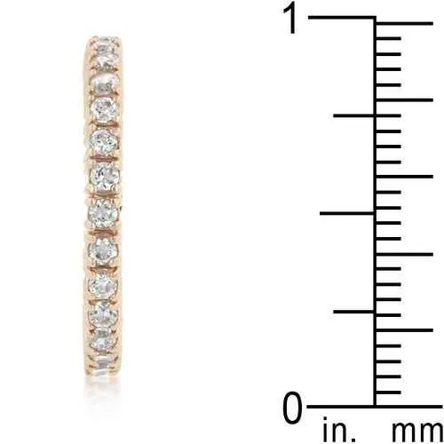 Rose Gold Finish Cubic Zirconia Eternity Band