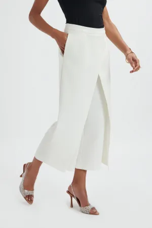 SIYA Wrap Culotte Trousers In White