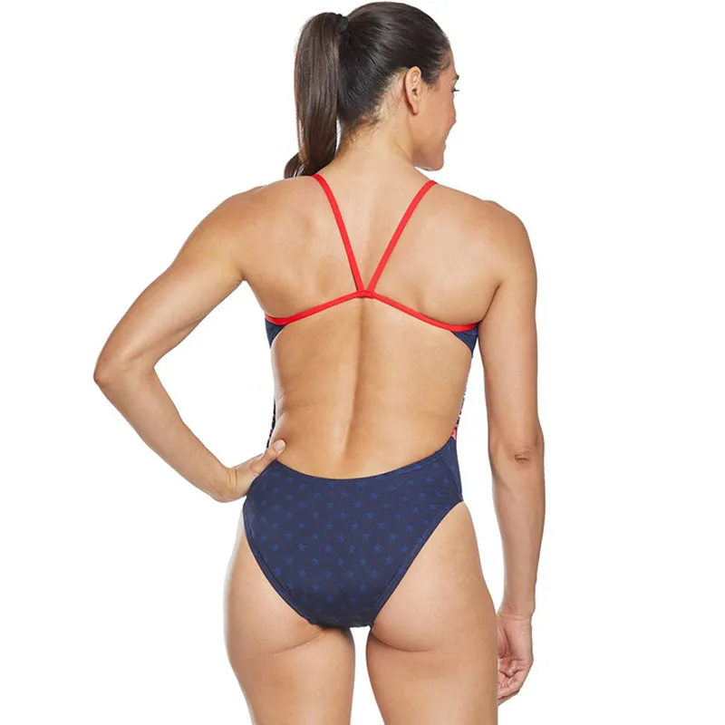 TYR - Victorious Cutoutfit Ladies Swimsuit - Red/White/Blue