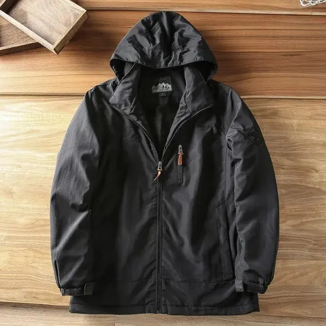 Wiaofellas Winter Fleece Cotton Coat Men Bomber Jacket Military Hooded Parkas Windbreaker Warm Windproof Waterproof Outerwear Brand Jackets