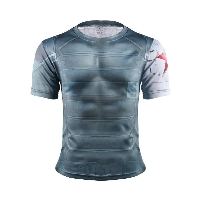 WINTER SOLDIER Compression Shirt for Men (Short Sleeve)