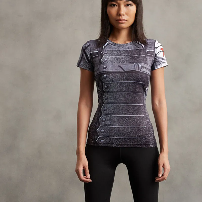 WINTER SOLDIER Compression Shirt for Women (Short Sleeve)